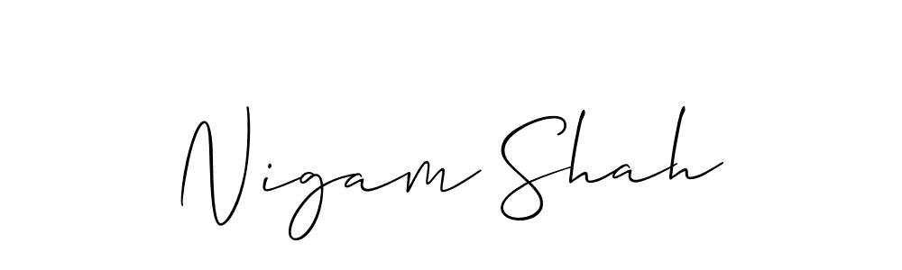 Also we have Nigam Shah name is the best signature style. Create professional handwritten signature collection using Allison_Script autograph style. Nigam Shah signature style 2 images and pictures png