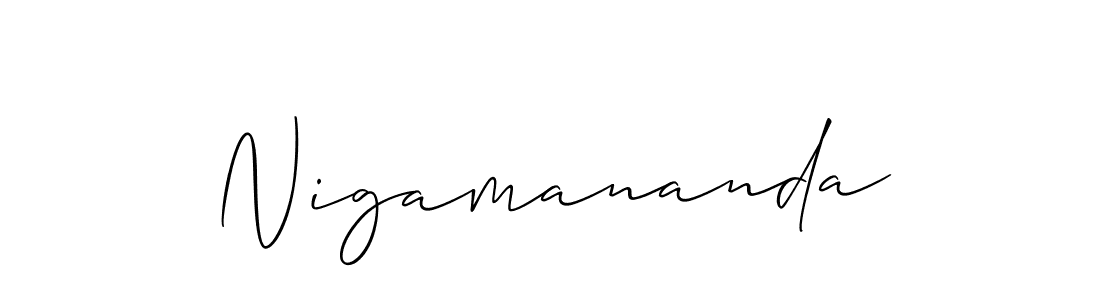 How to make Nigamananda signature? Allison_Script is a professional autograph style. Create handwritten signature for Nigamananda name. Nigamananda signature style 2 images and pictures png