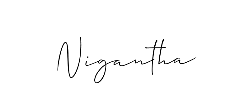 Similarly Allison_Script is the best handwritten signature design. Signature creator online .You can use it as an online autograph creator for name Nigantha. Nigantha signature style 2 images and pictures png