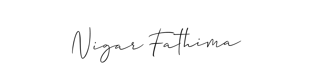 Also we have Nigar Fathima name is the best signature style. Create professional handwritten signature collection using Allison_Script autograph style. Nigar Fathima signature style 2 images and pictures png