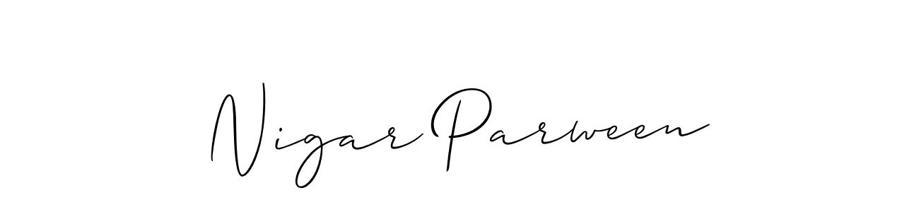 Also You can easily find your signature by using the search form. We will create Nigar Parween name handwritten signature images for you free of cost using Allison_Script sign style. Nigar Parween signature style 2 images and pictures png