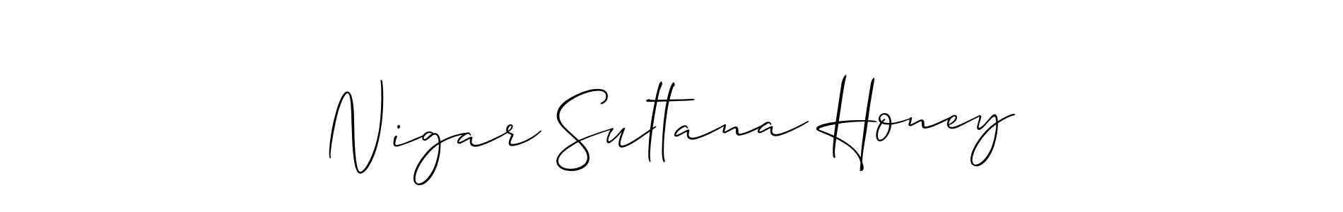Similarly Allison_Script is the best handwritten signature design. Signature creator online .You can use it as an online autograph creator for name Nigar Sultana Honey. Nigar Sultana Honey signature style 2 images and pictures png