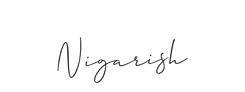 How to Draw Nigarish signature style? Allison_Script is a latest design signature styles for name Nigarish. Nigarish signature style 2 images and pictures png