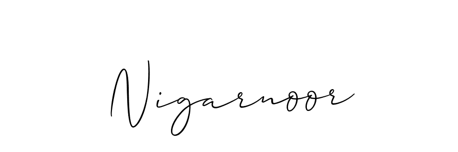 It looks lik you need a new signature style for name Nigarnoor. Design unique handwritten (Allison_Script) signature with our free signature maker in just a few clicks. Nigarnoor signature style 2 images and pictures png