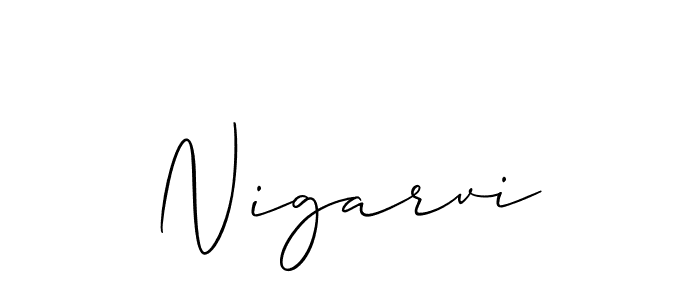 The best way (Allison_Script) to make a short signature is to pick only two or three words in your name. The name Nigarvi include a total of six letters. For converting this name. Nigarvi signature style 2 images and pictures png