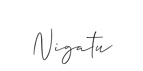 if you are searching for the best signature style for your name Nigatu. so please give up your signature search. here we have designed multiple signature styles  using Allison_Script. Nigatu signature style 2 images and pictures png