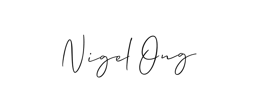 if you are searching for the best signature style for your name Nigel Ong. so please give up your signature search. here we have designed multiple signature styles  using Allison_Script. Nigel Ong signature style 2 images and pictures png