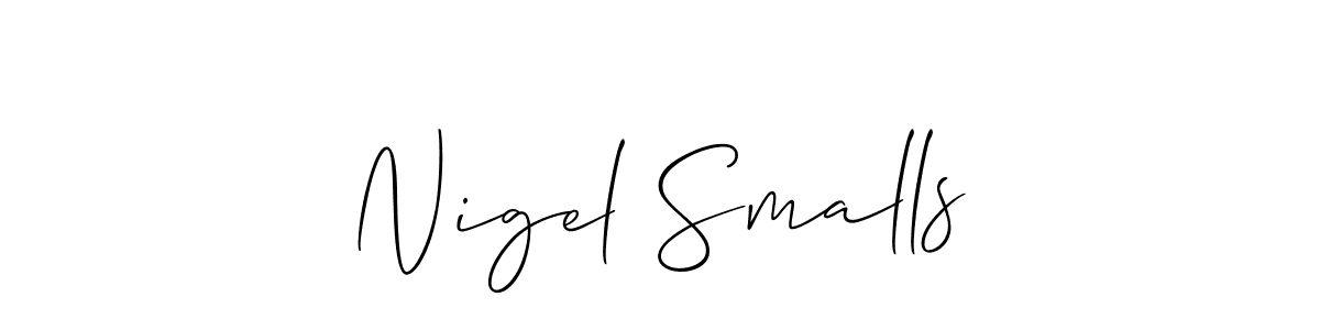 Design your own signature with our free online signature maker. With this signature software, you can create a handwritten (Allison_Script) signature for name Nigel Smalls. Nigel Smalls signature style 2 images and pictures png