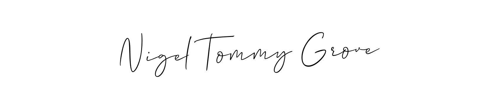 Use a signature maker to create a handwritten signature online. With this signature software, you can design (Allison_Script) your own signature for name Nigel Tommy Grove. Nigel Tommy Grove signature style 2 images and pictures png