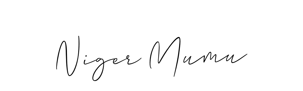 Allison_Script is a professional signature style that is perfect for those who want to add a touch of class to their signature. It is also a great choice for those who want to make their signature more unique. Get Niger Mumu name to fancy signature for free. Niger Mumu signature style 2 images and pictures png