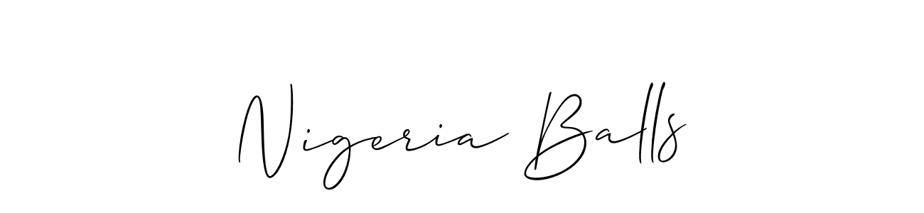 Best and Professional Signature Style for Nigeria Balls. Allison_Script Best Signature Style Collection. Nigeria Balls signature style 2 images and pictures png