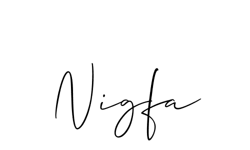 if you are searching for the best signature style for your name Nigfa. so please give up your signature search. here we have designed multiple signature styles  using Allison_Script. Nigfa signature style 2 images and pictures png