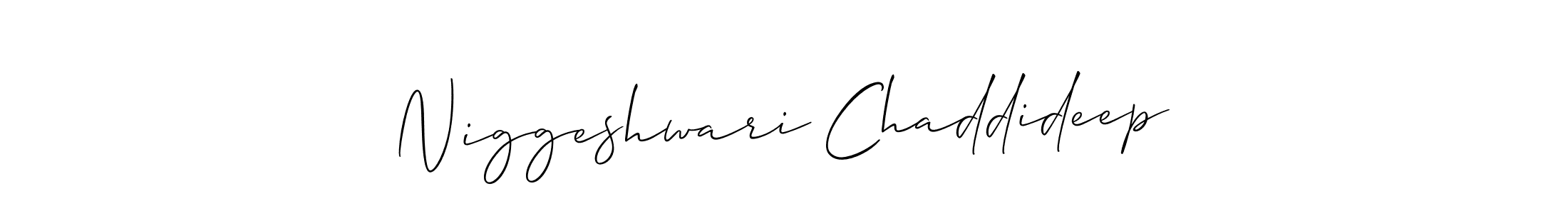 Also You can easily find your signature by using the search form. We will create Niggeshwari Chaddideep name handwritten signature images for you free of cost using Allison_Script sign style. Niggeshwari Chaddideep signature style 2 images and pictures png