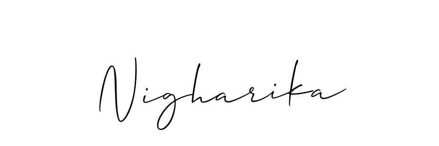 You should practise on your own different ways (Allison_Script) to write your name (Nigharika) in signature. don't let someone else do it for you. Nigharika signature style 2 images and pictures png