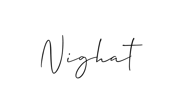Make a beautiful signature design for name Nighat. Use this online signature maker to create a handwritten signature for free. Nighat signature style 2 images and pictures png