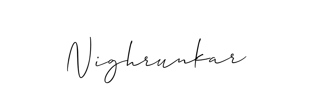 Make a beautiful signature design for name Nighrunkar. With this signature (Allison_Script) style, you can create a handwritten signature for free. Nighrunkar signature style 2 images and pictures png