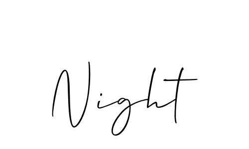 Design your own signature with our free online signature maker. With this signature software, you can create a handwritten (Allison_Script) signature for name Night. Night signature style 2 images and pictures png