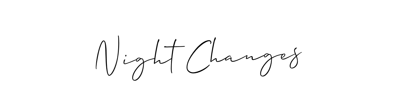 Best and Professional Signature Style for Night Changes. Allison_Script Best Signature Style Collection. Night Changes signature style 2 images and pictures png