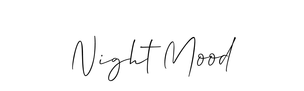 Night Mood stylish signature style. Best Handwritten Sign (Allison_Script) for my name. Handwritten Signature Collection Ideas for my name Night Mood. Night Mood signature style 2 images and pictures png