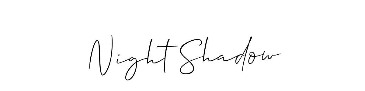 Night Shadow stylish signature style. Best Handwritten Sign (Allison_Script) for my name. Handwritten Signature Collection Ideas for my name Night Shadow. Night Shadow signature style 2 images and pictures png