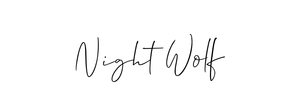 How to Draw Night Wolf signature style? Allison_Script is a latest design signature styles for name Night Wolf. Night Wolf signature style 2 images and pictures png