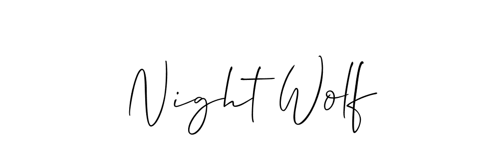 The best way (Allison_Script) to make a short signature is to pick only two or three words in your name. The name Night Wolf include a total of six letters. For converting this name. Night Wolf signature style 2 images and pictures png