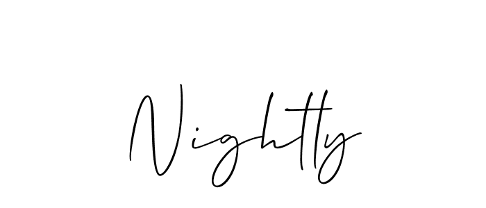 How to Draw Nightly signature style? Allison_Script is a latest design signature styles for name Nightly. Nightly signature style 2 images and pictures png
