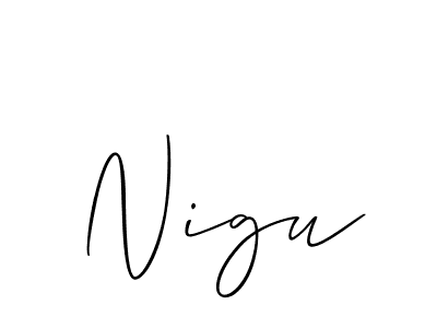 if you are searching for the best signature style for your name Nigu. so please give up your signature search. here we have designed multiple signature styles  using Allison_Script. Nigu signature style 2 images and pictures png
