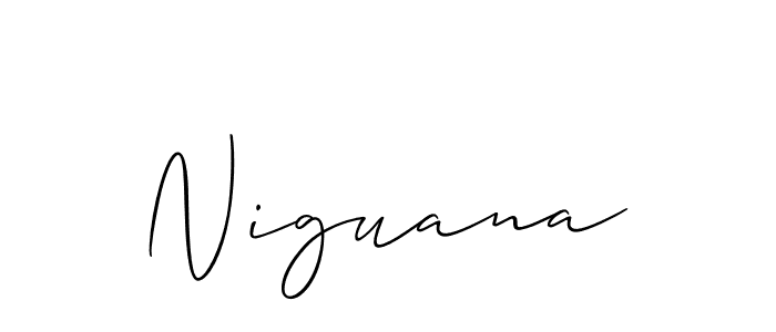 You should practise on your own different ways (Allison_Script) to write your name (Niguana) in signature. don't let someone else do it for you. Niguana signature style 2 images and pictures png