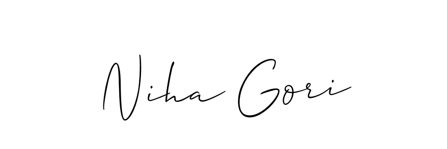 How to make Niha Gori signature? Allison_Script is a professional autograph style. Create handwritten signature for Niha Gori name. Niha Gori signature style 2 images and pictures png