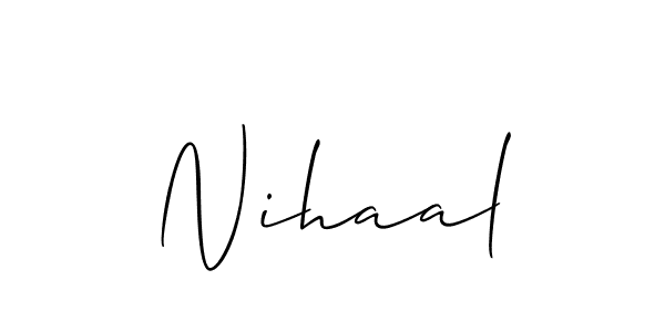 How to Draw Nihaal signature style? Allison_Script is a latest design signature styles for name Nihaal. Nihaal signature style 2 images and pictures png