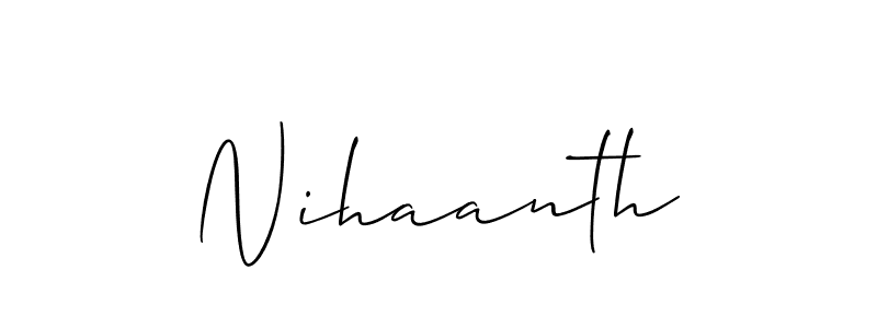 Make a beautiful signature design for name Nihaanth. Use this online signature maker to create a handwritten signature for free. Nihaanth signature style 2 images and pictures png