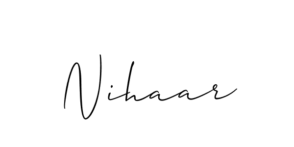 You should practise on your own different ways (Allison_Script) to write your name (Nihaar) in signature. don't let someone else do it for you. Nihaar signature style 2 images and pictures png