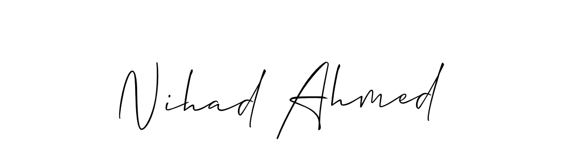 Check out images of Autograph of Nihad Ahmed name. Actor Nihad Ahmed Signature Style. Allison_Script is a professional sign style online. Nihad Ahmed signature style 2 images and pictures png