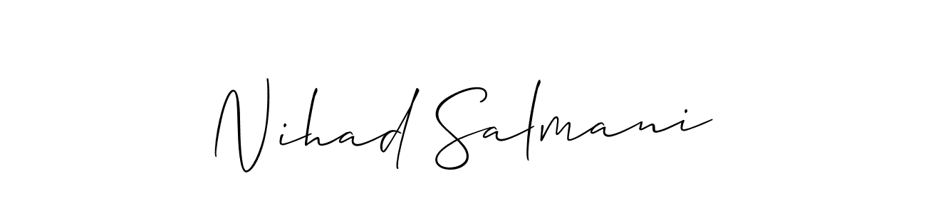 Make a beautiful signature design for name Nihad Salmani. Use this online signature maker to create a handwritten signature for free. Nihad Salmani signature style 2 images and pictures png