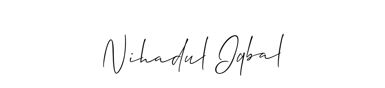 You can use this online signature creator to create a handwritten signature for the name Nihadul Iqbal. This is the best online autograph maker. Nihadul Iqbal signature style 2 images and pictures png