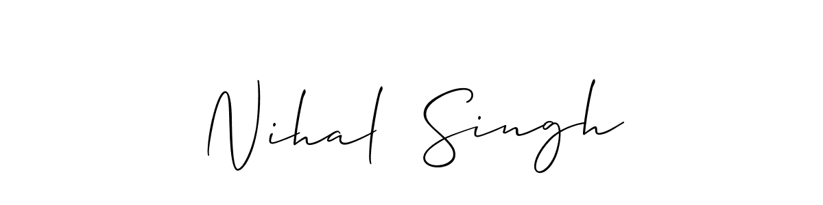 How to make Nihal  Singh signature? Allison_Script is a professional autograph style. Create handwritten signature for Nihal  Singh name. Nihal  Singh signature style 2 images and pictures png