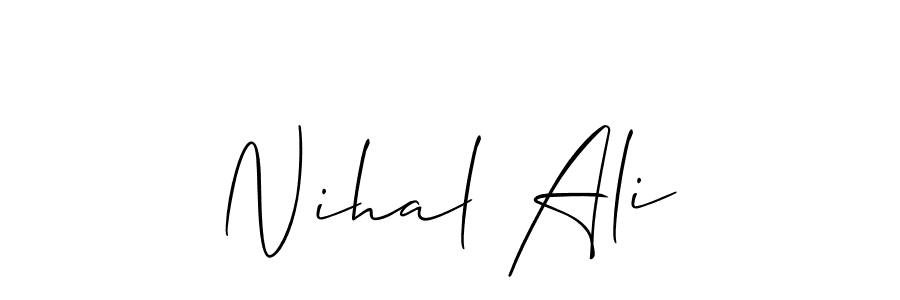 Similarly Allison_Script is the best handwritten signature design. Signature creator online .You can use it as an online autograph creator for name Nihal Ali. Nihal Ali signature style 2 images and pictures png