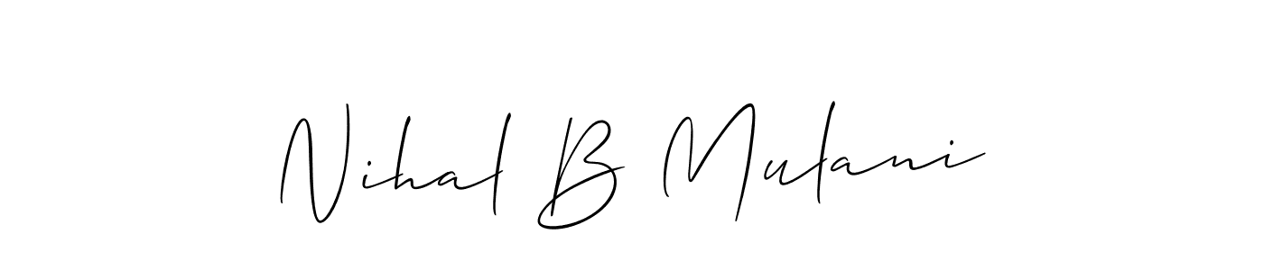 How to Draw Nihal B Mulani signature style? Allison_Script is a latest design signature styles for name Nihal B Mulani. Nihal B Mulani signature style 2 images and pictures png