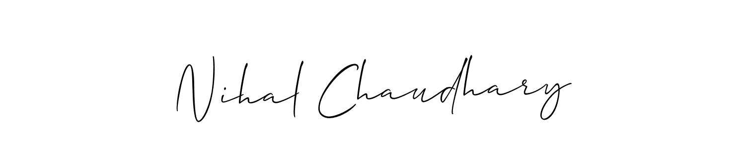 It looks lik you need a new signature style for name Nihal Chaudhary. Design unique handwritten (Allison_Script) signature with our free signature maker in just a few clicks. Nihal Chaudhary signature style 2 images and pictures png