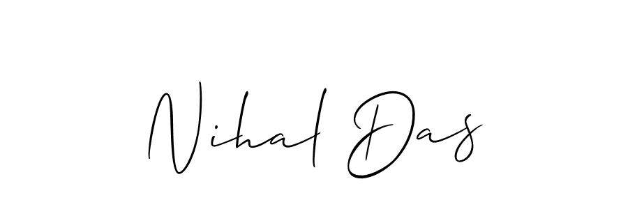 Allison_Script is a professional signature style that is perfect for those who want to add a touch of class to their signature. It is also a great choice for those who want to make their signature more unique. Get Nihal Das name to fancy signature for free. Nihal Das signature style 2 images and pictures png