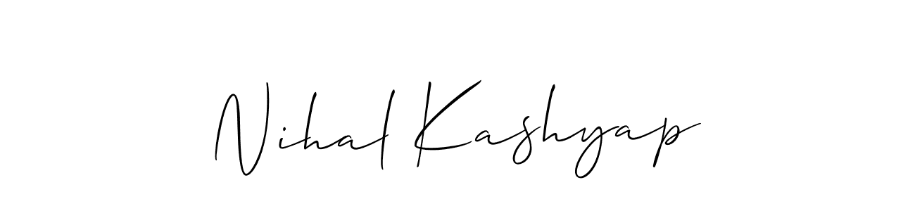 Similarly Allison_Script is the best handwritten signature design. Signature creator online .You can use it as an online autograph creator for name Nihal Kashyap. Nihal Kashyap signature style 2 images and pictures png