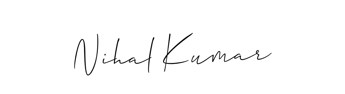 How to Draw Nihal Kumar signature style? Allison_Script is a latest design signature styles for name Nihal Kumar. Nihal Kumar signature style 2 images and pictures png