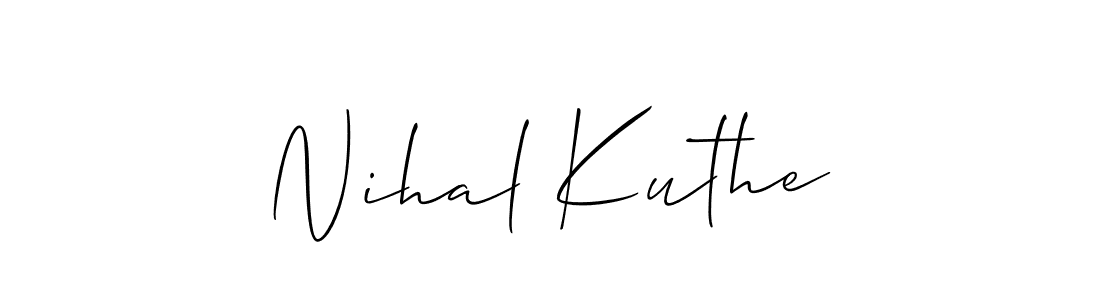 How to Draw Nihal Kuthe signature style? Allison_Script is a latest design signature styles for name Nihal Kuthe. Nihal Kuthe signature style 2 images and pictures png