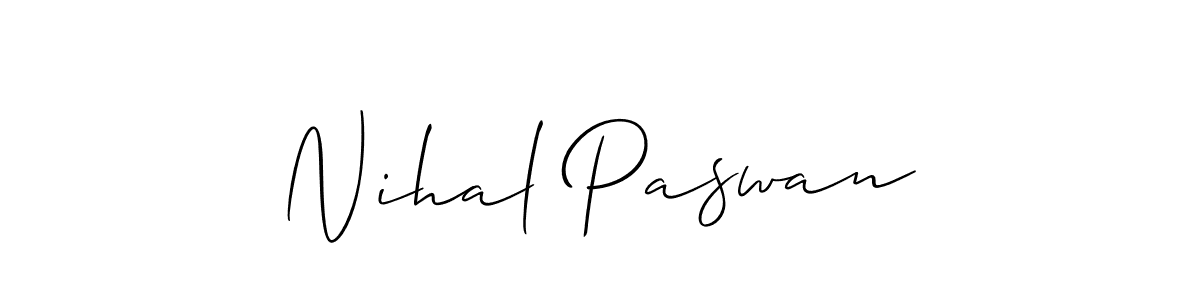 You should practise on your own different ways (Allison_Script) to write your name (Nihal Paswan) in signature. don't let someone else do it for you. Nihal Paswan signature style 2 images and pictures png