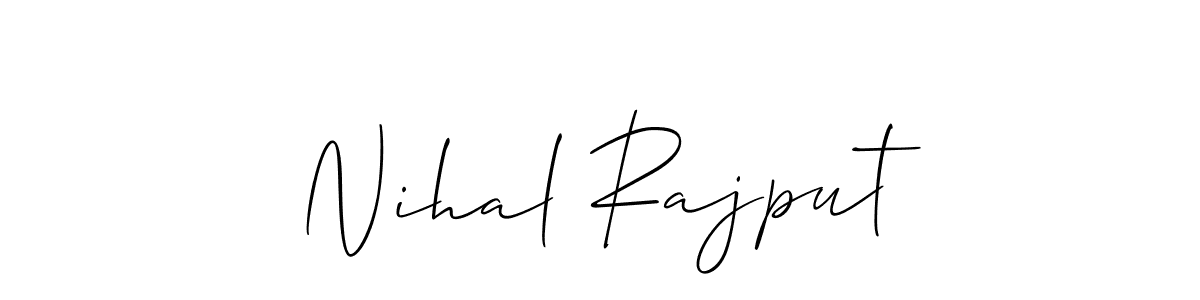Create a beautiful signature design for name Nihal Rajput. With this signature (Allison_Script) fonts, you can make a handwritten signature for free. Nihal Rajput signature style 2 images and pictures png