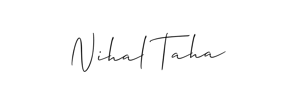 Check out images of Autograph of Nihal Taha name. Actor Nihal Taha Signature Style. Allison_Script is a professional sign style online. Nihal Taha signature style 2 images and pictures png