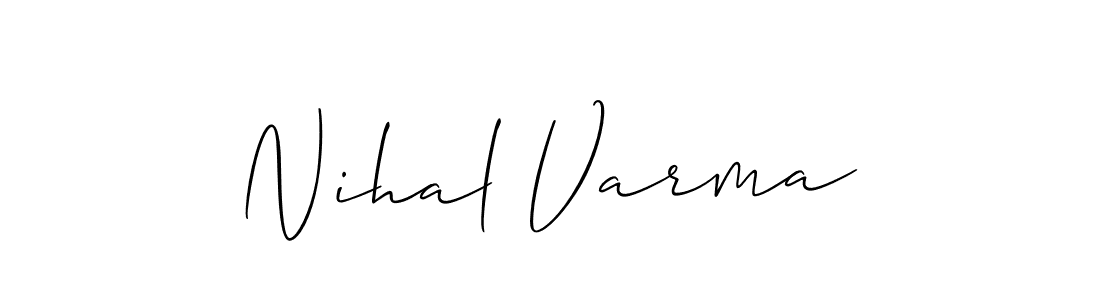 Also we have Nihal Varma name is the best signature style. Create professional handwritten signature collection using Allison_Script autograph style. Nihal Varma signature style 2 images and pictures png