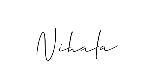 Nihala stylish signature style. Best Handwritten Sign (Allison_Script) for my name. Handwritten Signature Collection Ideas for my name Nihala. Nihala signature style 2 images and pictures png