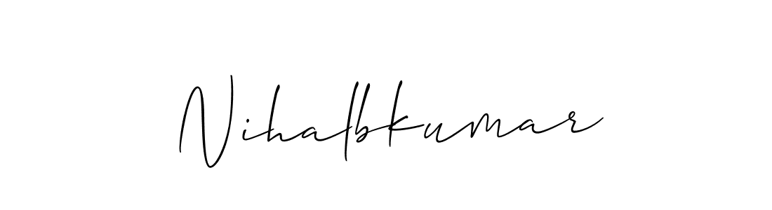 Design your own signature with our free online signature maker. With this signature software, you can create a handwritten (Allison_Script) signature for name Nihalbkumar. Nihalbkumar signature style 2 images and pictures png
